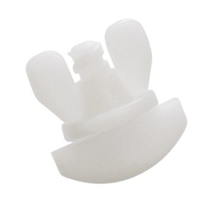 Gardinia Zwischenfeststeller, 6er-Pack, weiß, für Gardinenschienen zur Fixierung von Vorhängen.