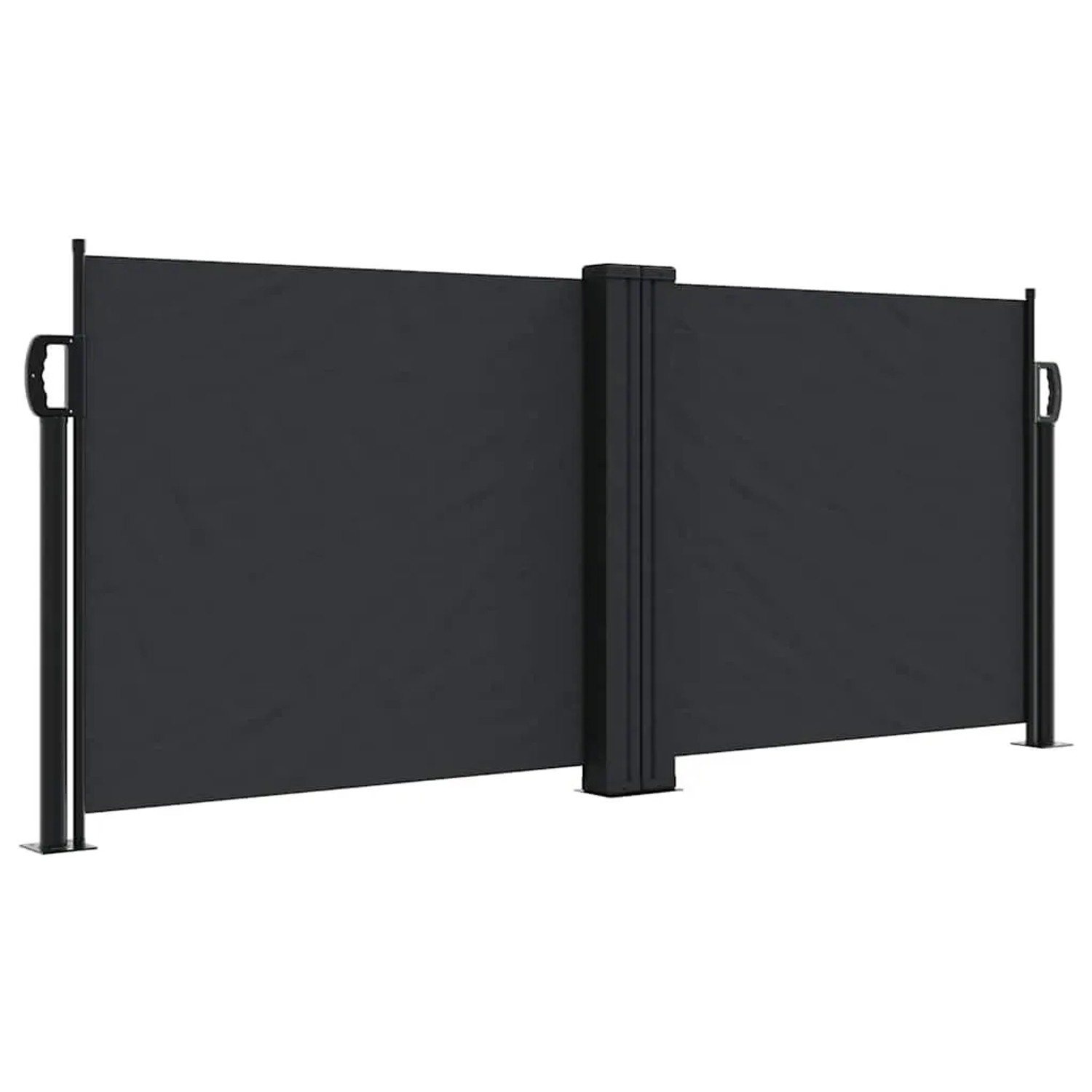 vidaXL Seitenmarkise Ausziehbar Schwarz 100x600 cm 4004579