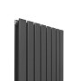 Monstershop Paneelheizkörper, anthrazitgrau, 1600x420mm, Rippenstruktur.