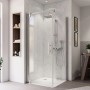 Breuer Drehtür Europa Design, Chrom/Klarglas, 90 cm. Duschtür mit Hebe-Senkmechanismus und CER+ Beschichtung.