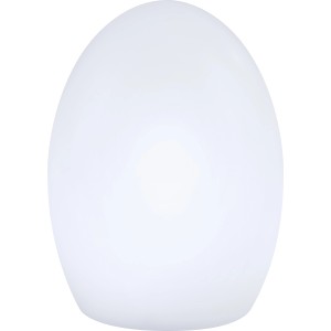 Weiße LED Tischleuchte Bardi für den Außenbereich, moderne Dekoleuchte.