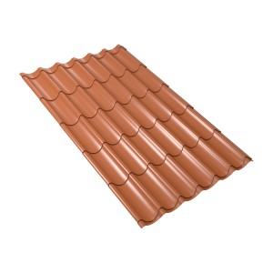 Weckman Pfannenblech Typ 2, Ziegelrot, 450x1140x0,5 mm, für Dacheindeckung.
