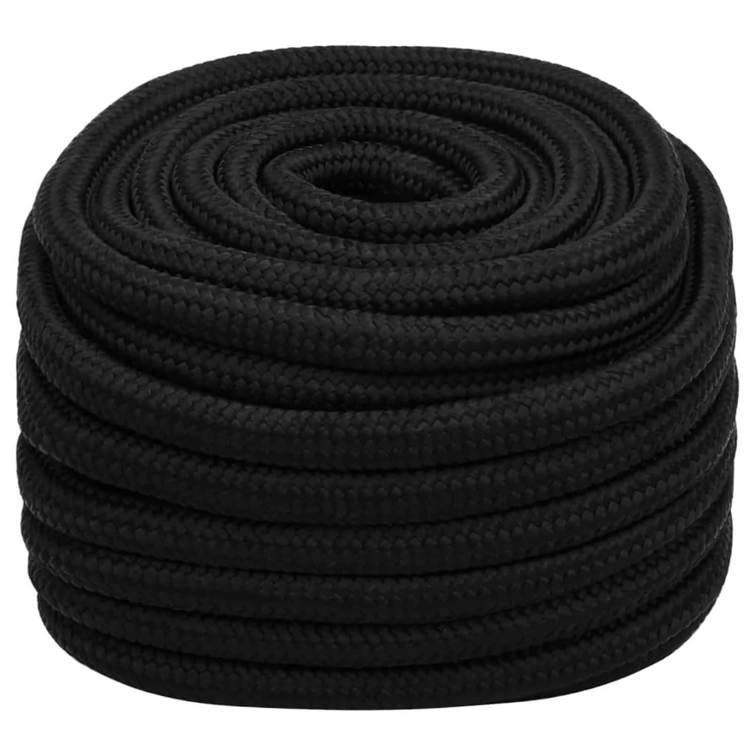 vidaXL Arbeitsseil Schwarz 20 mm 25 m Polyester 152840