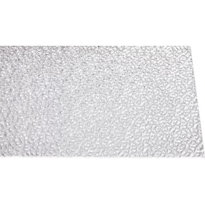 Transparente Acryl Platte 6mm mit grober Cristall Struktur für Kunststoffbedachung.