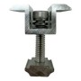 Silberne Aluminium Mittelklemme für Solarpanele mit Schraube und T-Nut. Sichere Dachbefestigung für Solaranlagen.