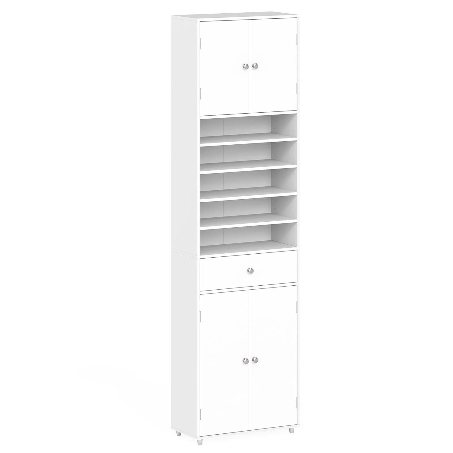 Costway Badezimmerschrank mit Schublade Hochschrank Badschrank