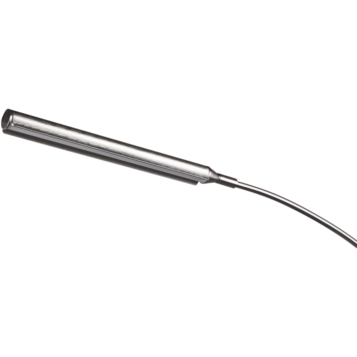 Reality LED Stehleuchte Reed, Nickel matt, Detailansicht des Leuchtenkopfes.