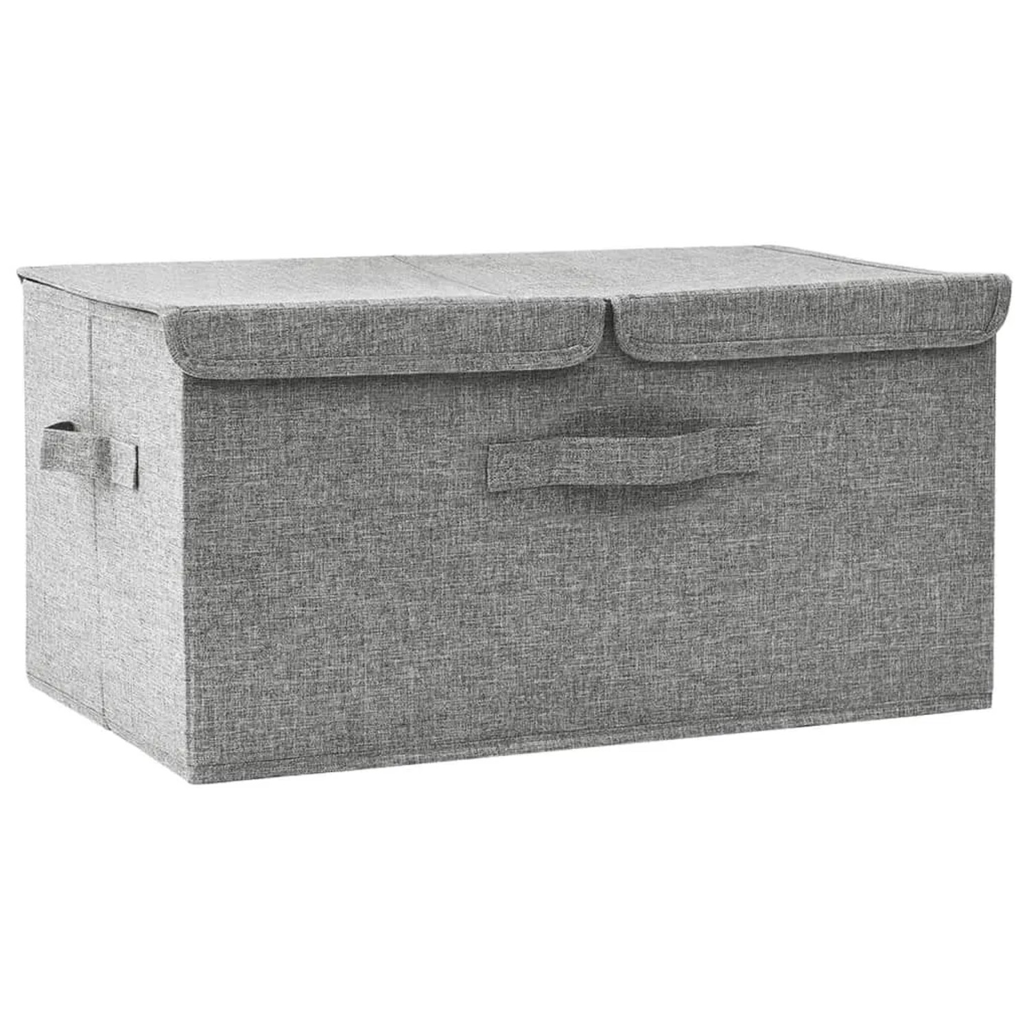 vidaXL Aufbewahrungsbox Stoff 50x30x25 cm Grau 332914