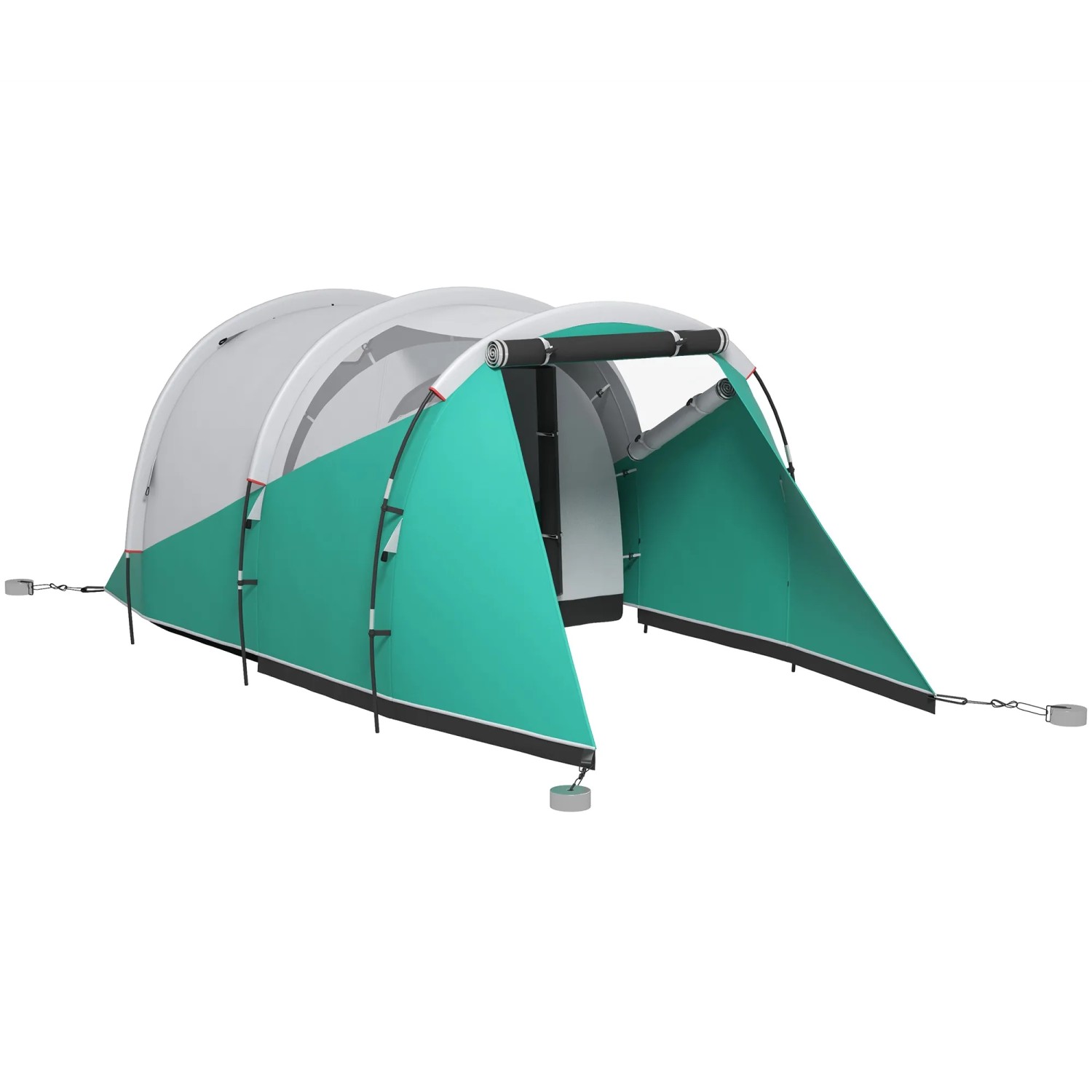 Outsunny Campingzelt Separate Wohn- & Schlafräume Polyester 460L x 260B x 190H cm