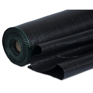 Rolle Windhager Unterbodengewebe, 2x25m, schwarz, zur Unkrautbekämpfung und Stabilisierung des Untergrunds.
