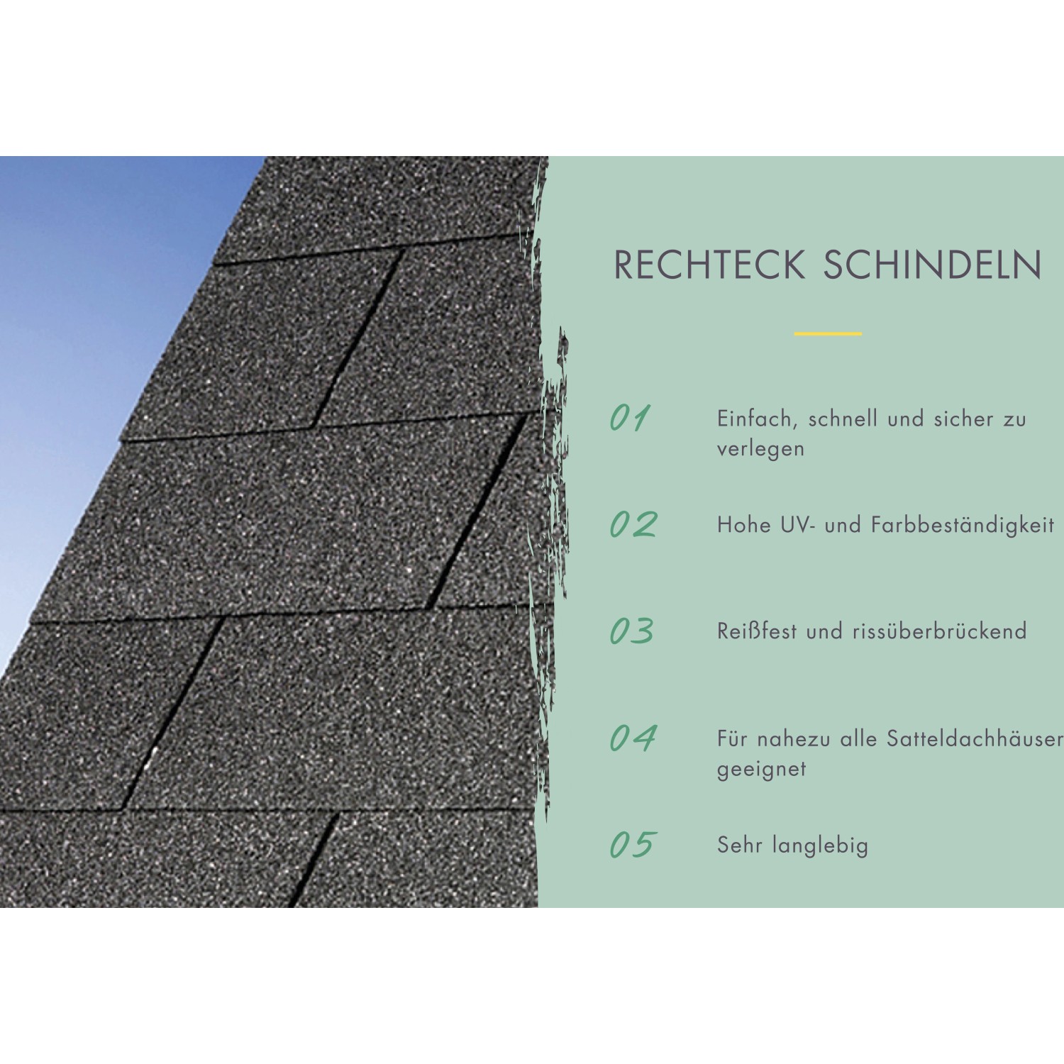Detailaufnahme: Rechteckige, graue Dachschindeln für Karibu Gartenhaus Tessin 2.