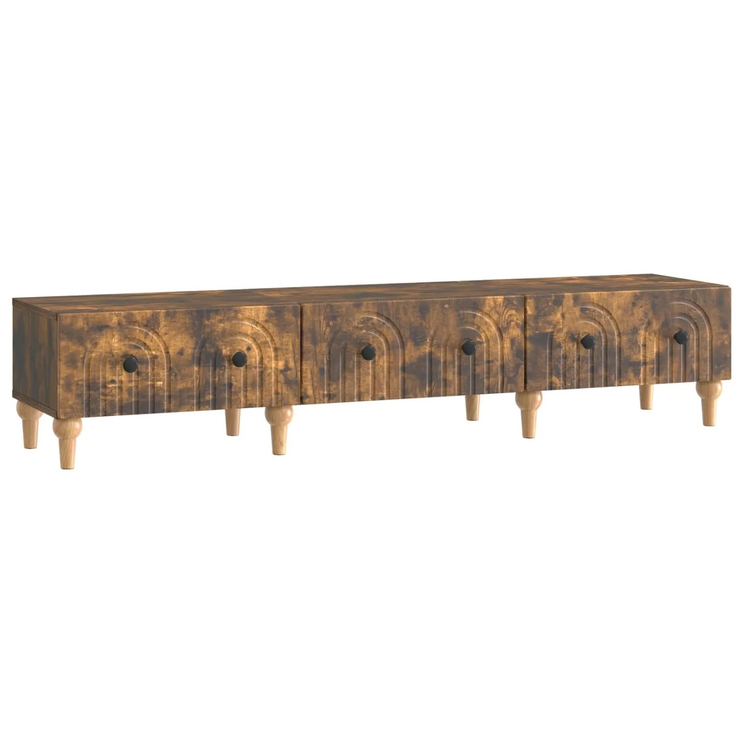 vidaXL TV-Schränk Geräucherte Eiche 147 x 34,5 x 30 cm Holzwerkstoff 894250
