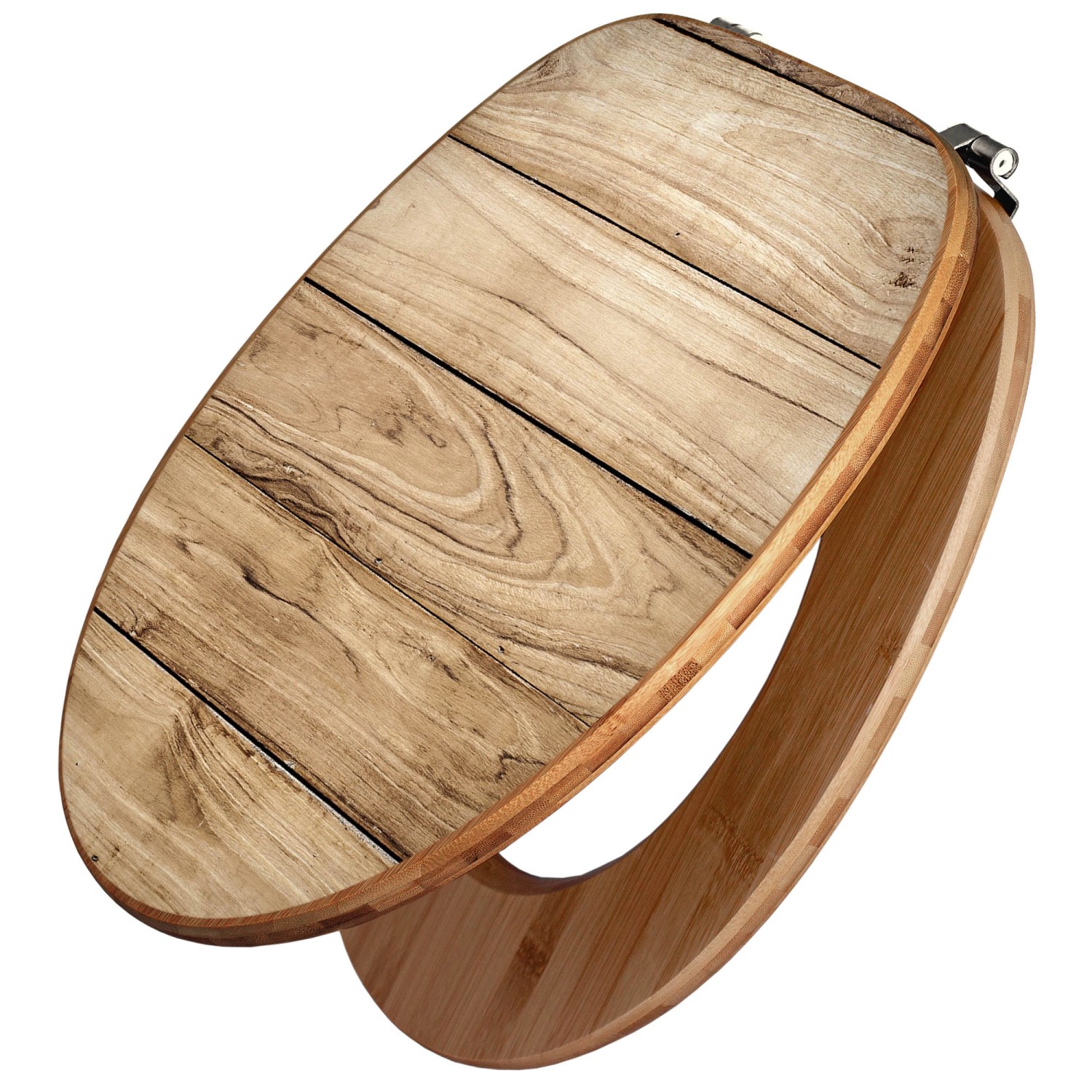 Banjado Design WC Sitz Bambus Toilettendeckel Toilettensitz Bambus Holz Klo günstig online kaufen