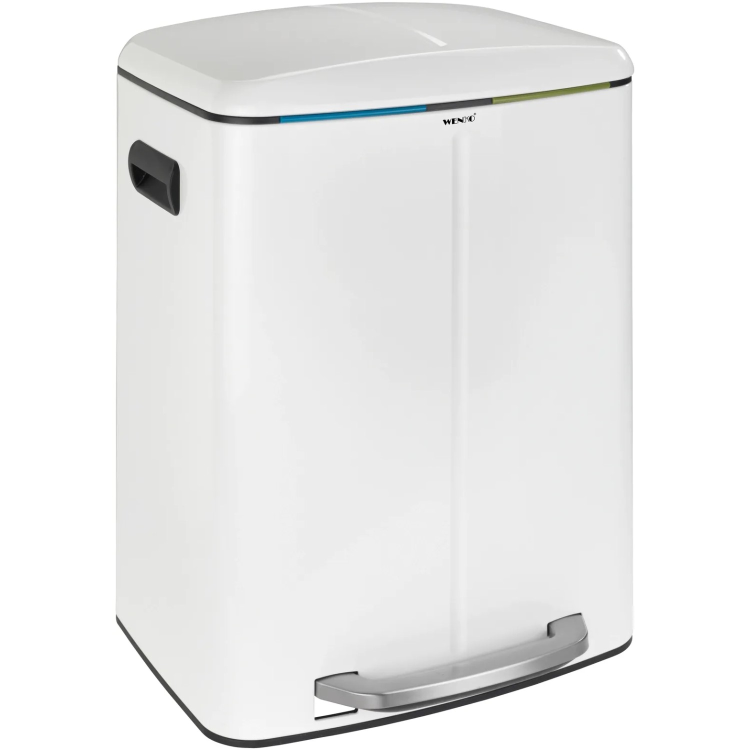 WELL HOME Mülleimer 62 L Mit Sensor – 2 Fächer, Edelstahl, Automatische Öffnung