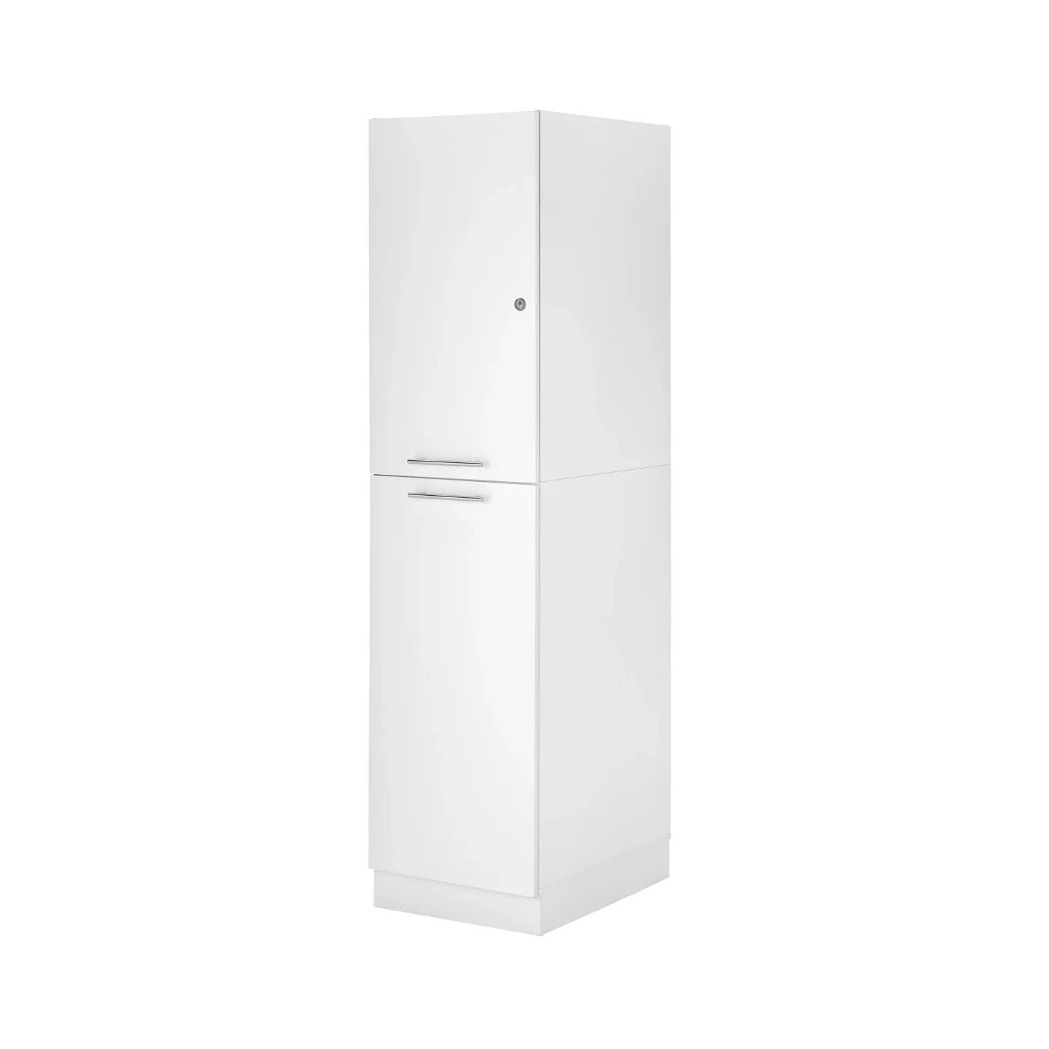 Respekta Hauswirtschaftsraum Set Clara, weiß matt, bestehend aus Hochschrank und Wäscheschrank.