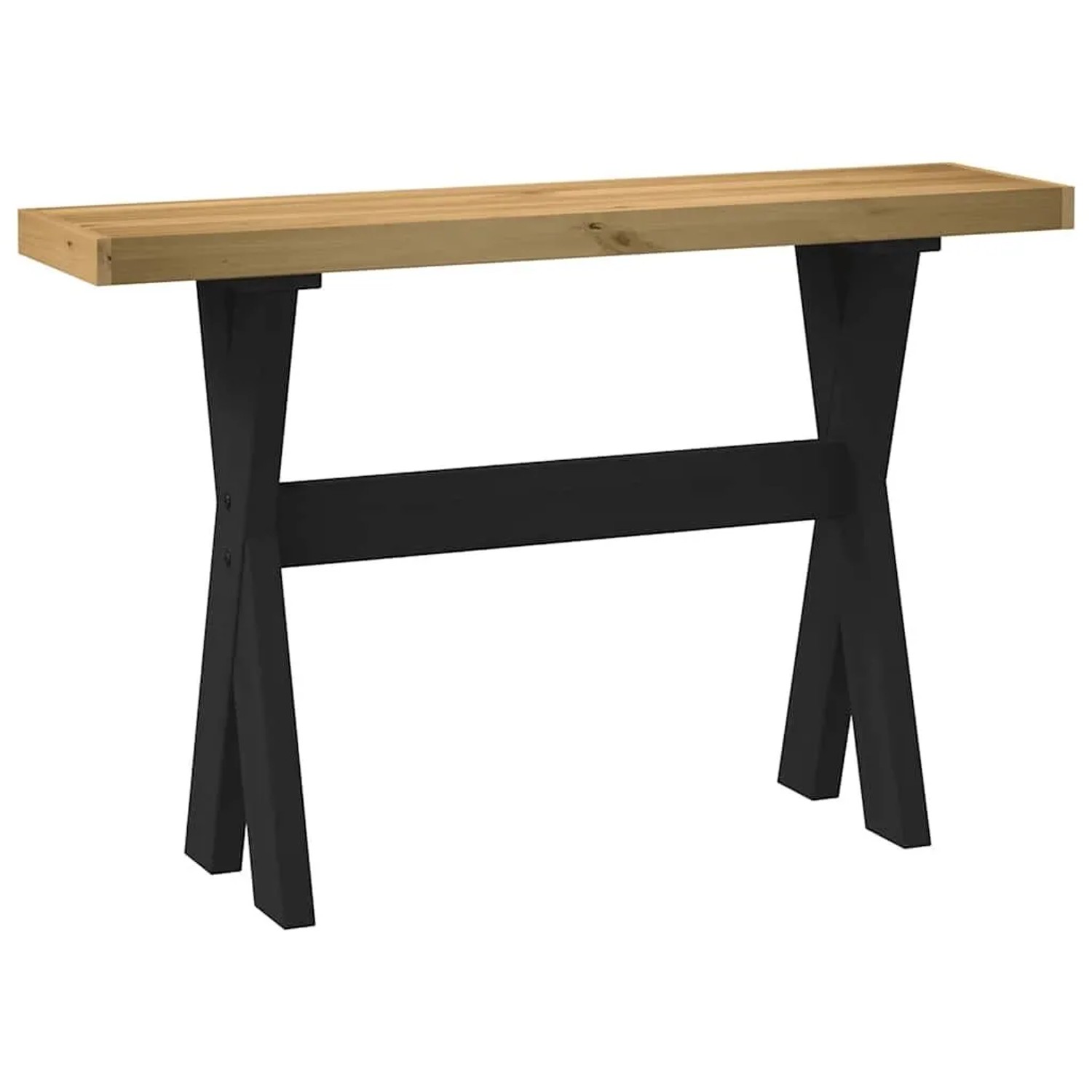 vidaXL Konsolentisch NOAIN X-Form-Beine 120x30x75 cm Massivholz Kiefer 4100037