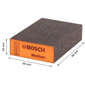Bosch Expert Schleifschwamm S471, Medium, 69x97x26mm, für Schleifarbeiten.