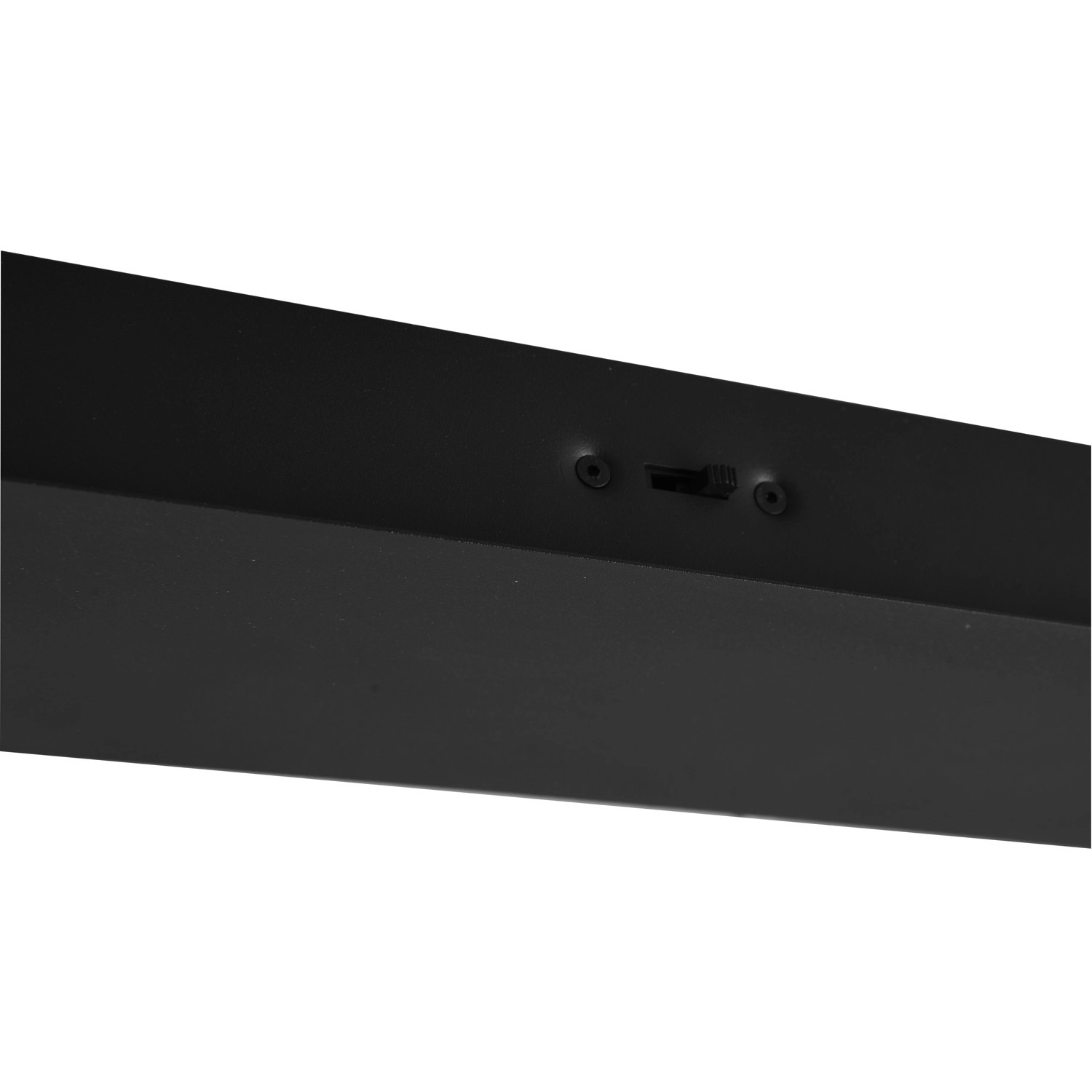 Detailaufnahme der schwarzen Trio LED-Pendelleuchte Blaze mit Schalter.