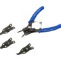 LUX Montage Zangensatz 150 mm Classic mit blauen Griffen und vier Zangenköpfen.
