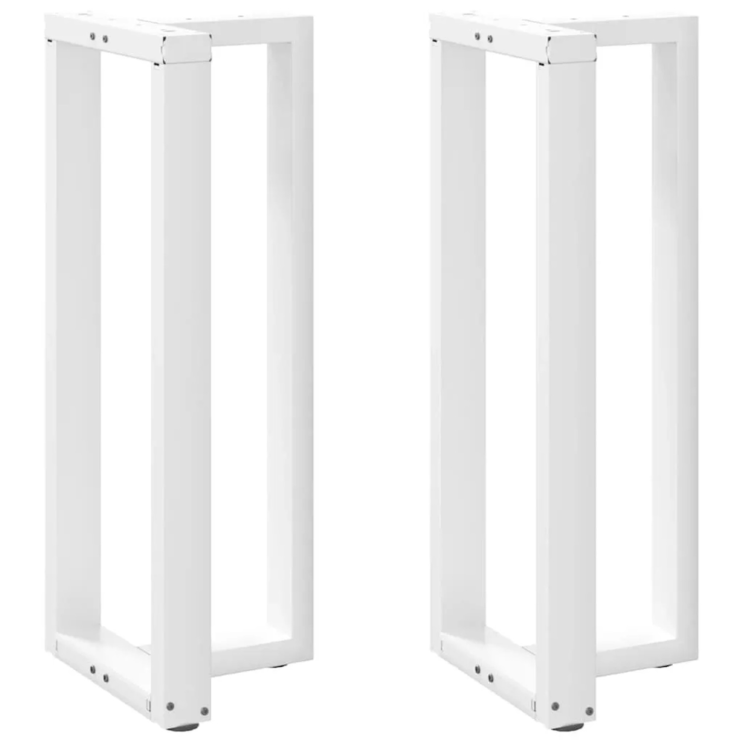 vidaXL Bartischbeine T-Form 2 Stk Weiß 50x35x100-101 cm Stahl 4013089 günstig online kaufen
