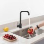 AICA Wasserhahn 360° Drehbare Wassersparende Schwarz Küchenarmatur Hochdruckfestes Design aus 304 Edelstahl Gefertigt Kaltes/Warmes Wasser_7