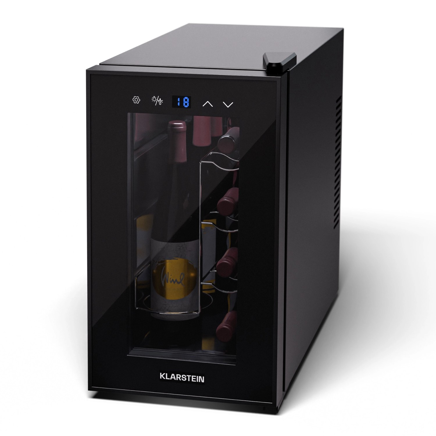Klarstein Shiraz 8 Uno Vertical Weinkühlschrank 8 Flaschen 8-18 °C Touch-Co günstig online kaufen