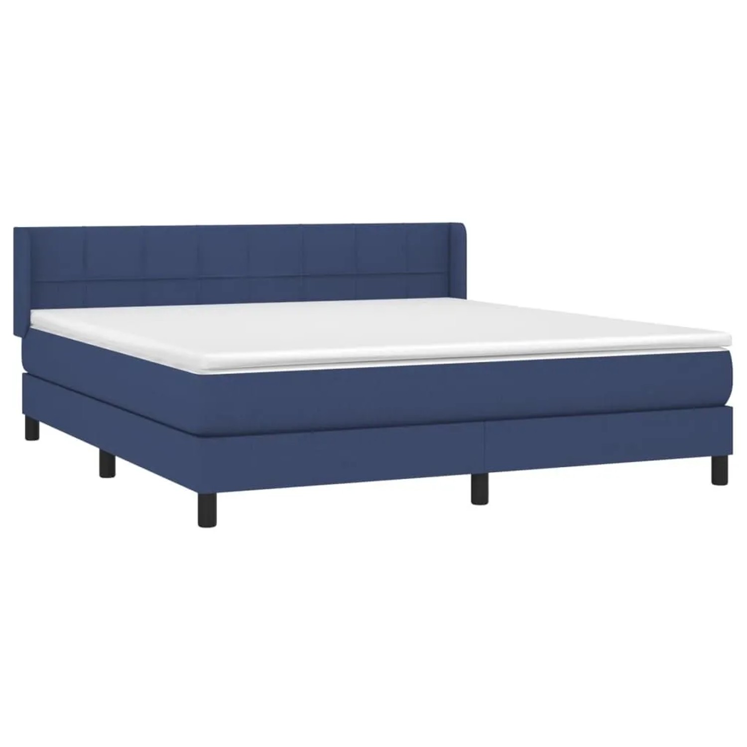 vidaXL Boxspringbett mit Matratze Blau 180x200 cm Stoff 3129735 günstig online kaufen