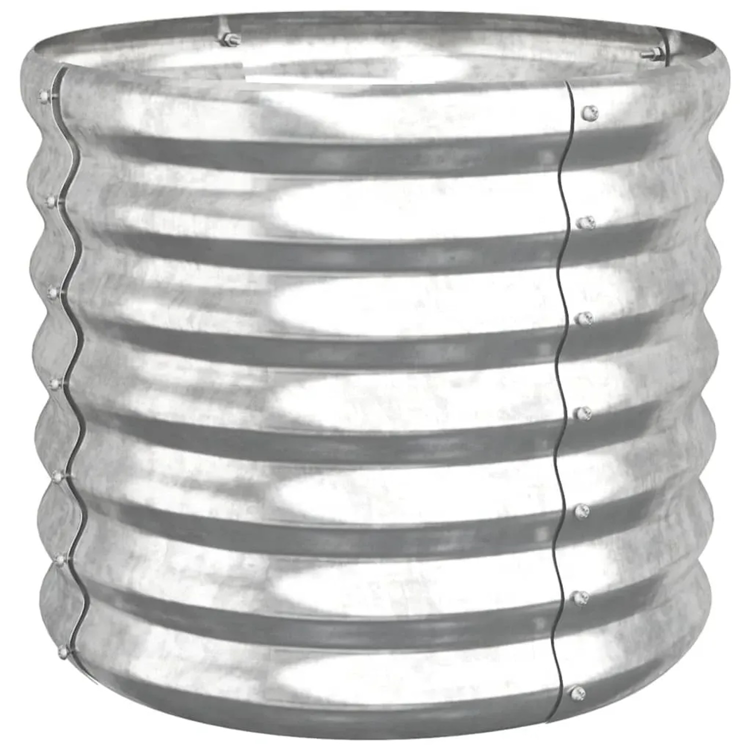 vidaXL Pflanzkübel Verzinkter Stahl 40x40x36 cm Silber 318847