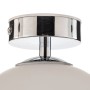 Arcchio LED Deckenlampe Maviris, chromfarbene Badleuchte aus Metall, spritzwassergeschützt.