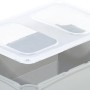 Eurobox Einsatzkasten 1/4 gekr. transparent für 60x40 cm Box zur Unterteilung, Detailansicht.