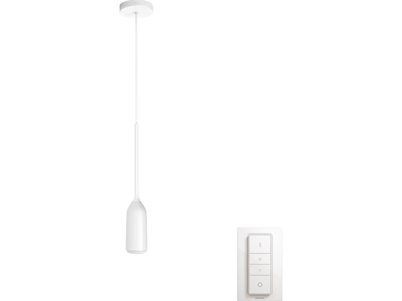 Philips Hue inkl. LED-Pendelleuchte Weiß Dimmer Devote Ambiance White