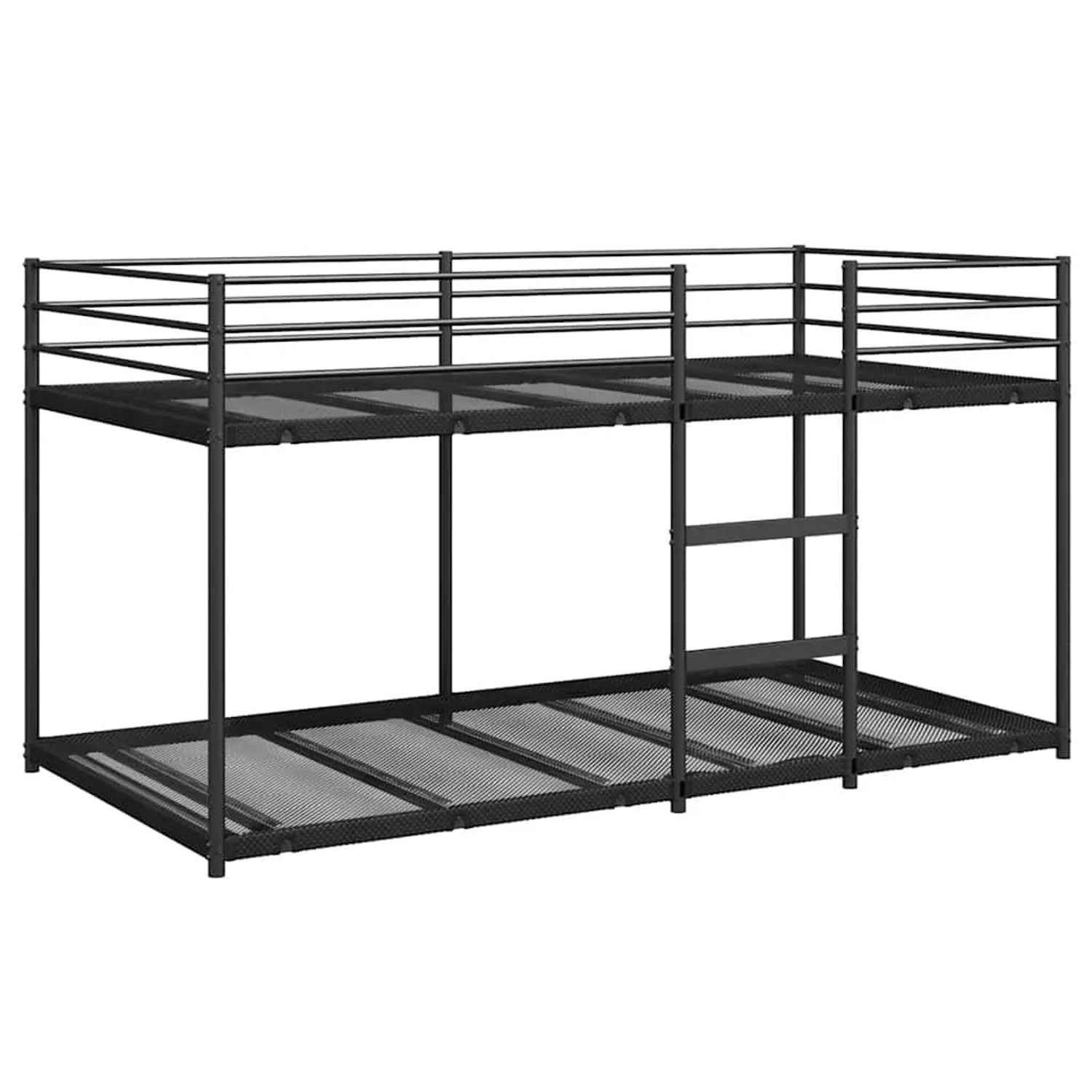 vidaXL Etagenbett ohne Matratze Schwarz 100x200 cm Stahl 4019879