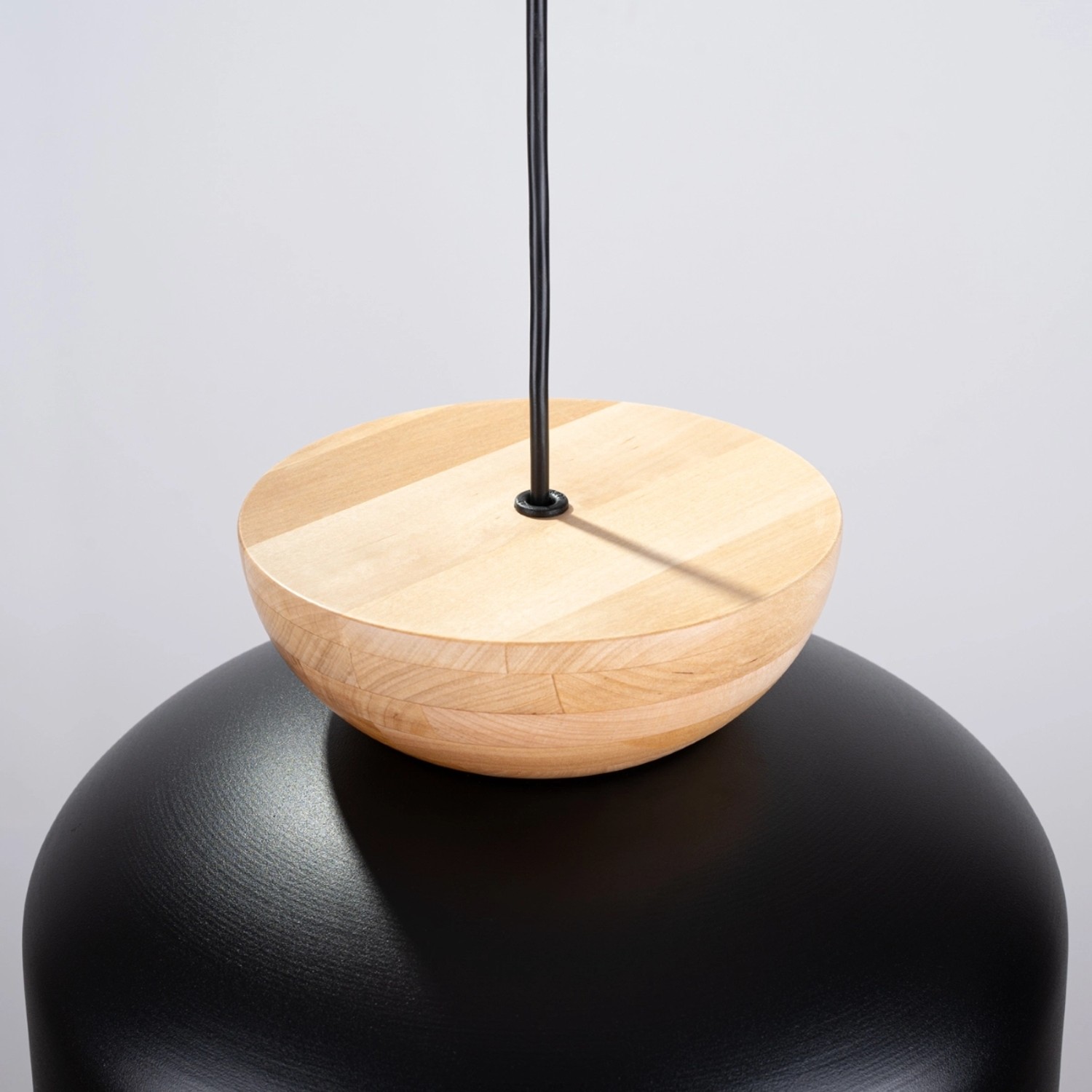 Sollux Lighting Pendelleuchte Marion, schwarz mit Holz, für Lampen & Leuchten.