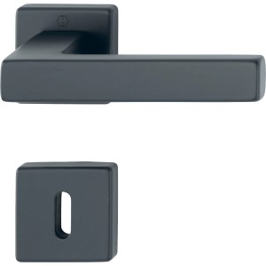Hoppe Türgriff-Garnitur Austin, Messing schwarz matt, für Innentüren.