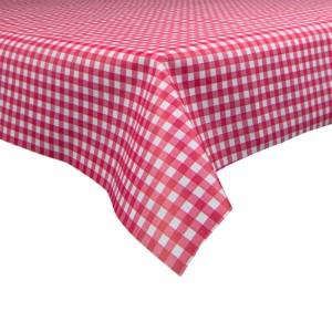 Sensalux Vlies-Tischdecke, 1x1 m, rot-weiß kariert. Abwaschbare Tischdecke für den Innenbereich.