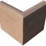 Brauner 90 Grad Eckstein aus Beton, 25x25x5 cm, für Einfassungen, Stufen und Mauersysteme.