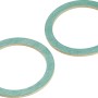 Zwei Fiberdichtungen, Ø 35/45 mm, für Sanitärinstallationen.