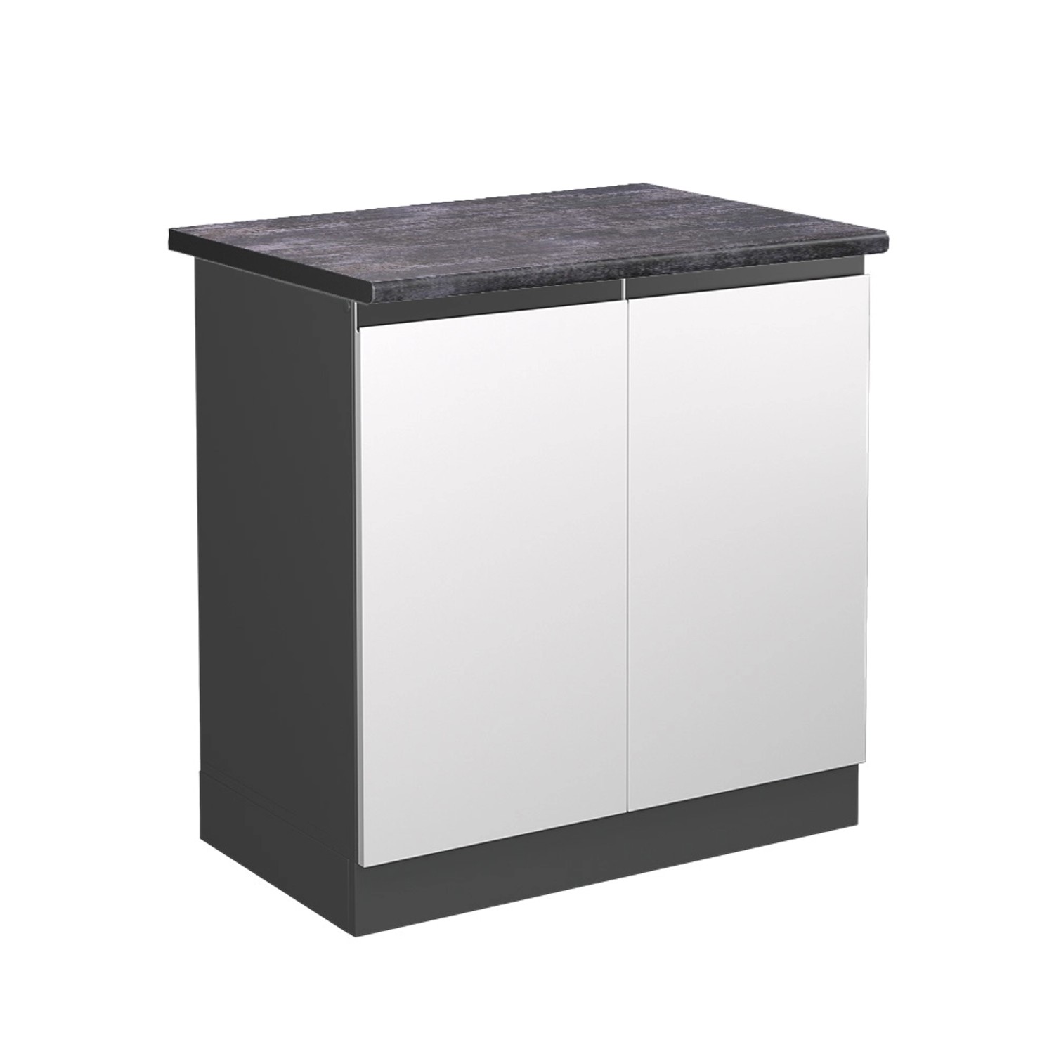 Vicco Spülenunterschrank R-Line Küchenunterschrank für die Spüle Weiß/Anthrazit 80 cm AP Anthrazit