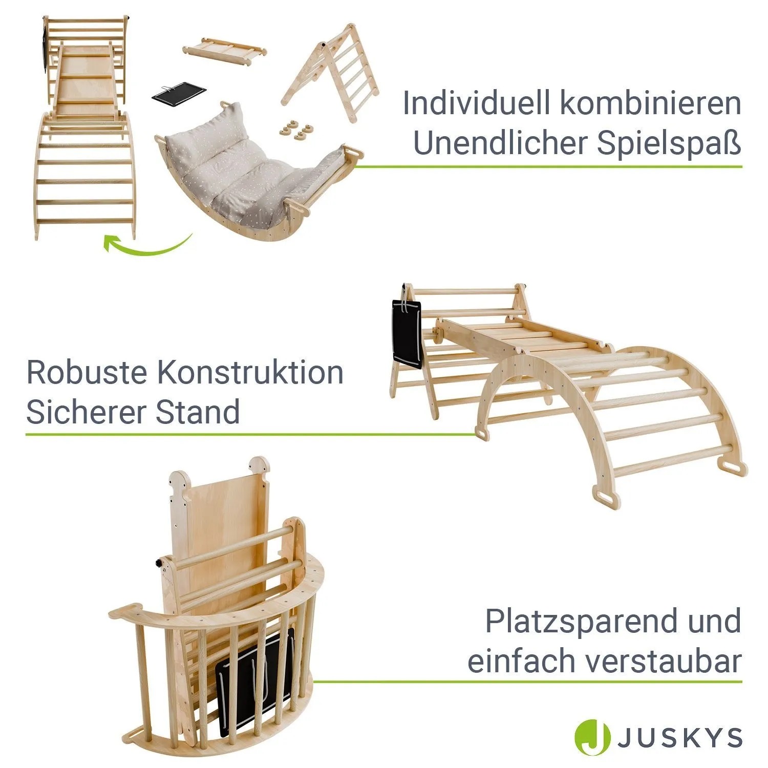 Juskys Kletterdreieck Movario mit Kissen 80x50cm Klein_5