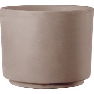 Deroma Pflanztopf Cilindro Modul'o, Ø 25,2 cm, Graphit, aus Terrakotta.