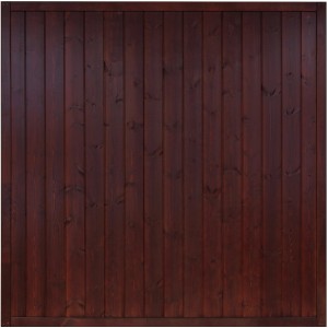 Braun lackiertes Sichtschutzzaunelement Oxford, 180x180 cm, aus Holz für den Garten.