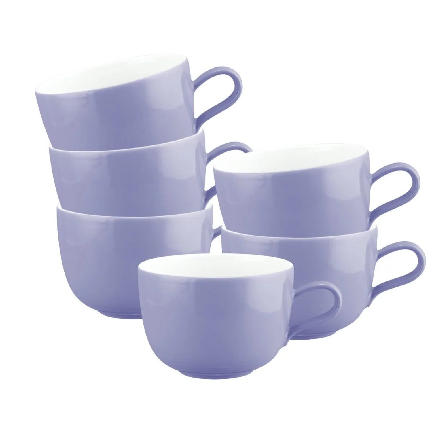 Seltmann Weiden Liberty Pure Colors Milchkaffeetasse 380 ml 6er Set Grape Purple