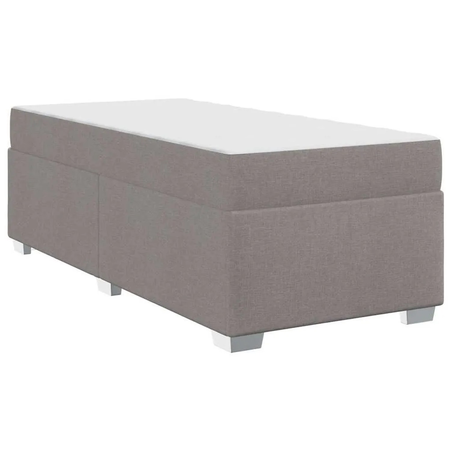 vidaXL Bettrahmen mit Matratze Taupe 100 x 200 cm Stoff 3399170