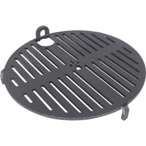 Schwarzes Aschegitter S aus Stahl, Ø 24 cm, für Grillzubehör.