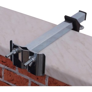 Videx Garden Sonnenschirmhalter Easyfix für Mauerbrüstung, verzinkt, zur einfachen Montage.