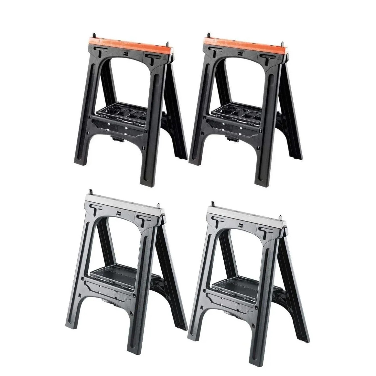 Westfalia Kunststoff Allzweckbock 2er Set 200 kg Tragkraft Orange Perforiert