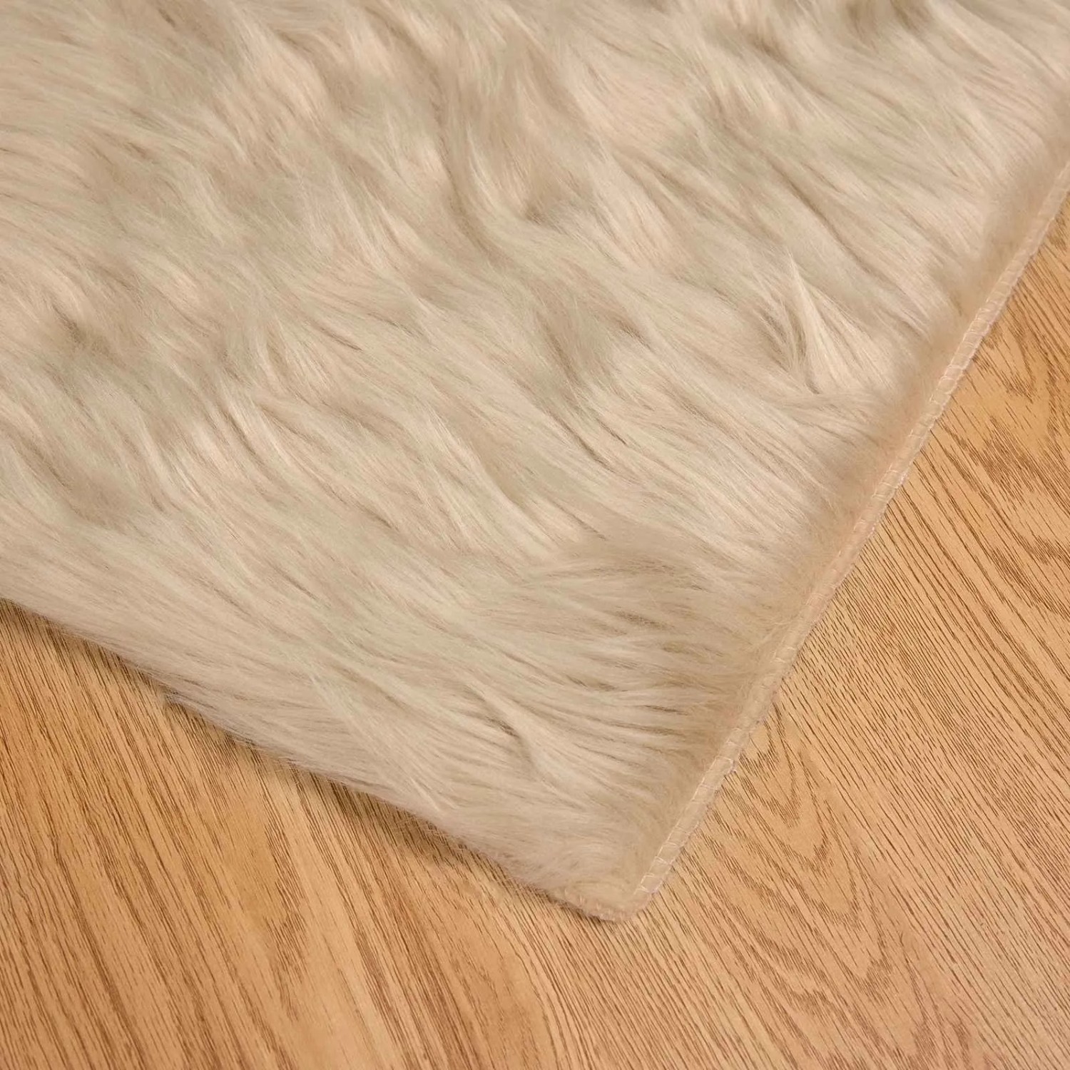 vidaXL Kunstschaffell Teppich Tafalla Beige 80 x 250 cm Polyester 42021480_7