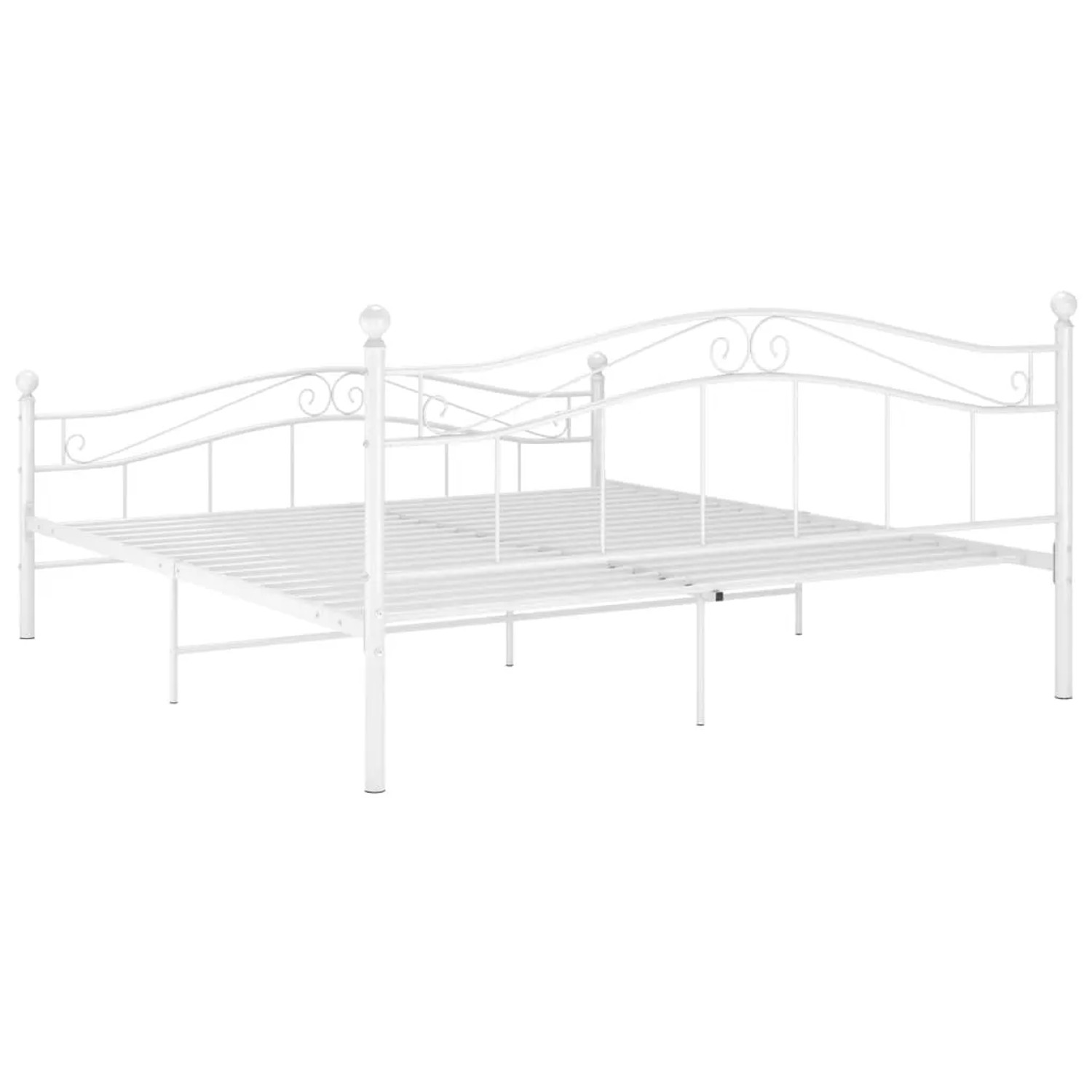 Metallbett 140x200 VidaXL Bettgestell Bett Metallbett Schlafzimmerbett Doppelbett Bettrahmen Schlafzimmermöbel Ehebett Lattenrost Schwarz Metall 180x200cm Lattenrost 180x200cm