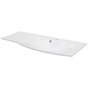 Fackelmann Einbauwaschbecken Lugano, 115 cm, rechts, in Weiß.