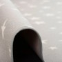 Grauer Kinderteppich mit Sternenmuster, Snapstyle, 80x320 cm.